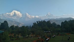 Morning scene from Kalsee Eco Lodge, Nov 2019