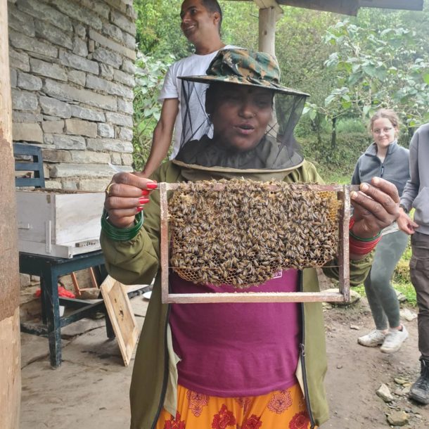 Bee keeping training given by KEL to local women